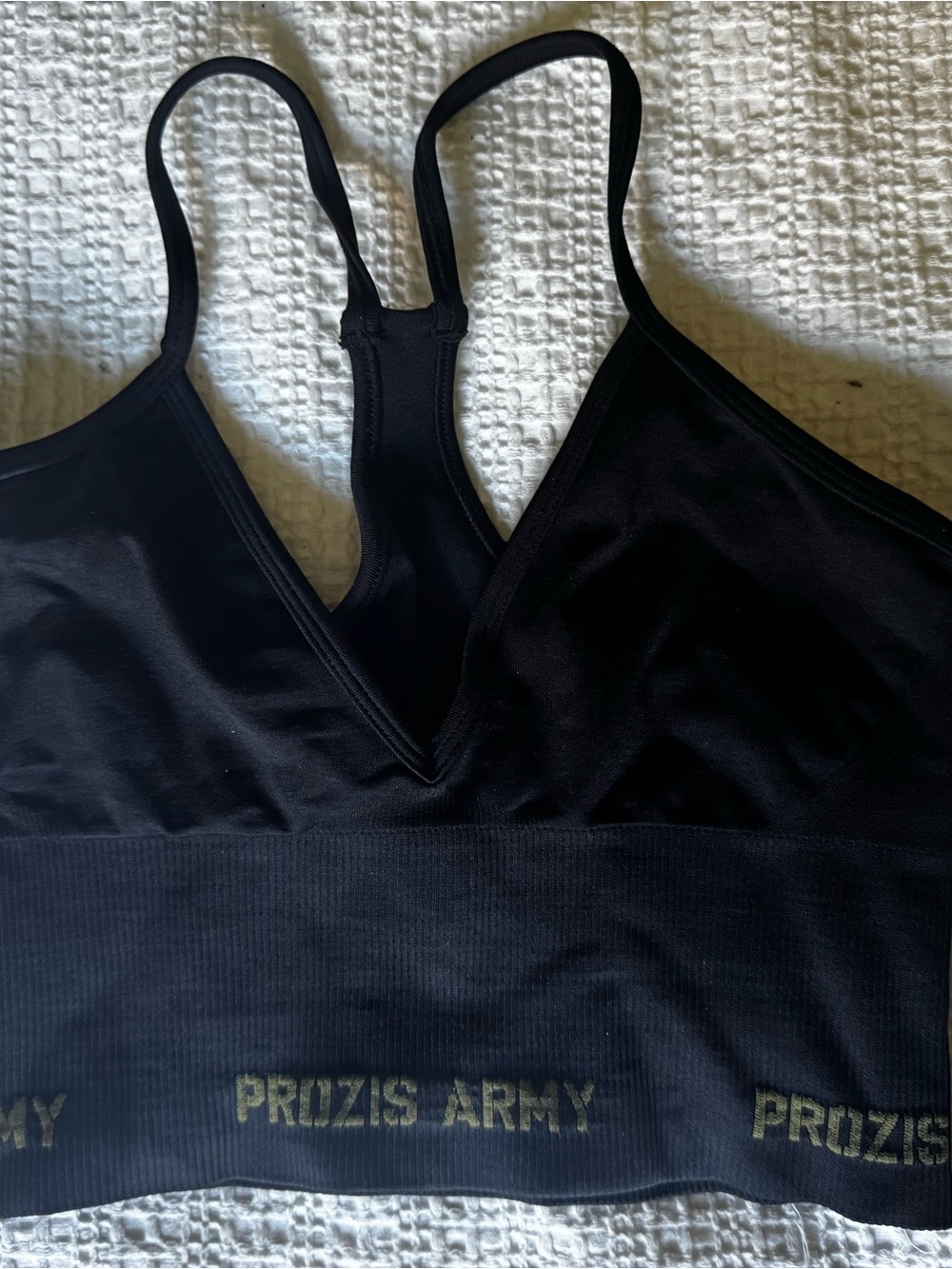 Prozis Black Seamless Racerback Sports Bralette